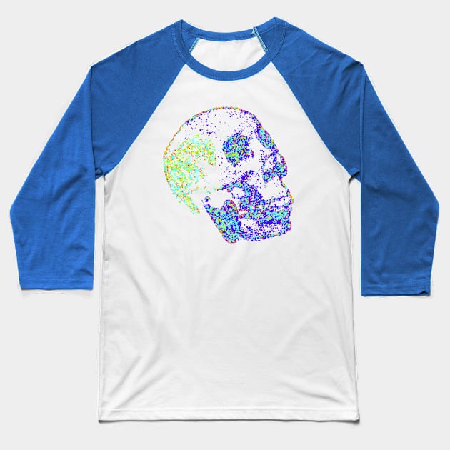 Multi Colored Skull Baseball T-Shirt by esiegs95